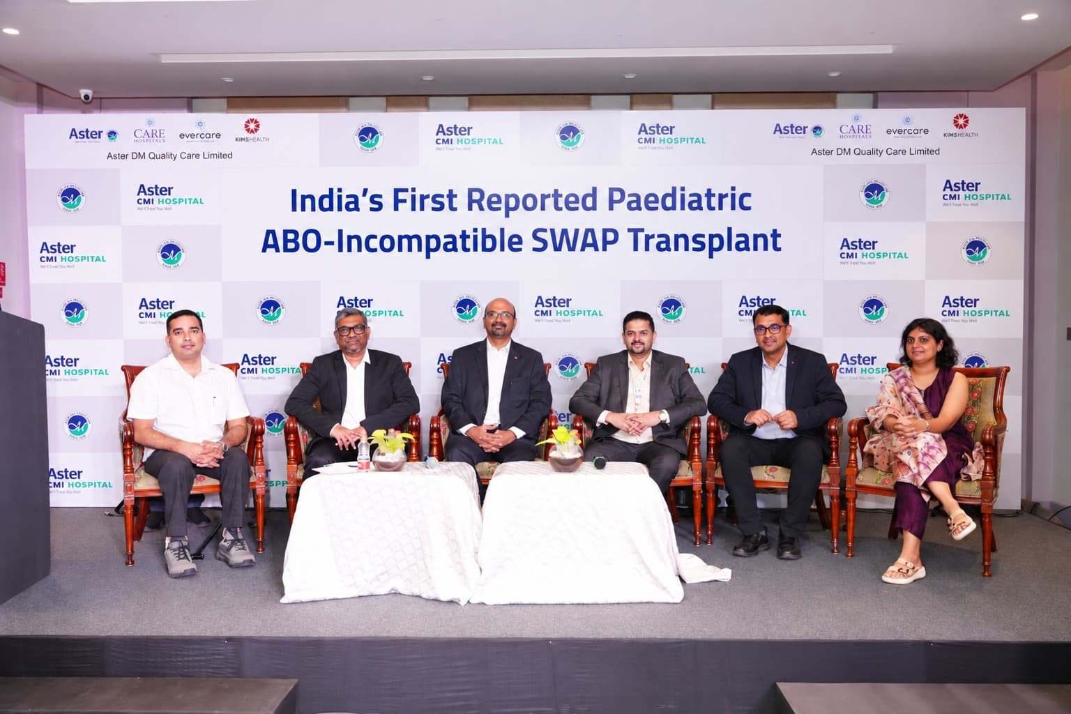 Aster CMI Hospital Performs India’s First Pediatric Kidney Swap Transplant, Saves Two Lives in Bengaluru